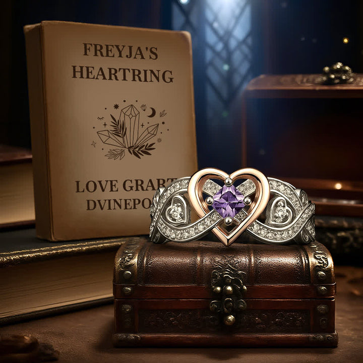 Anillo de amor de amatista con corazón de Olivenorma Freyja - image 7