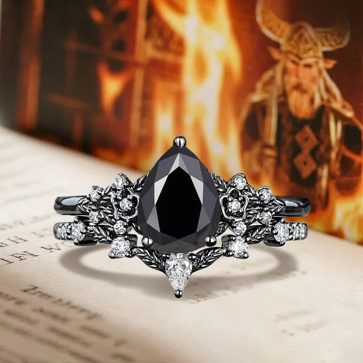 Anillo de granate y obsidiana con corona del guardián de Olivenorma - Obsidiana - Estados Unidos 10 - image 10