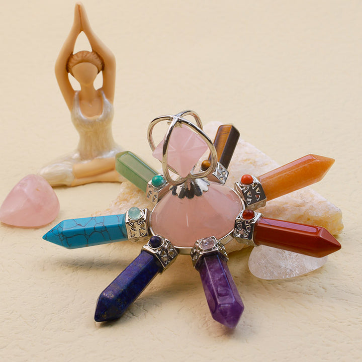 Decoración de chakras con cristales naturales de Olivenorma