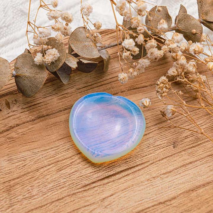 Piedra curativa para la preocupación del corazón de opalita Olivenorma