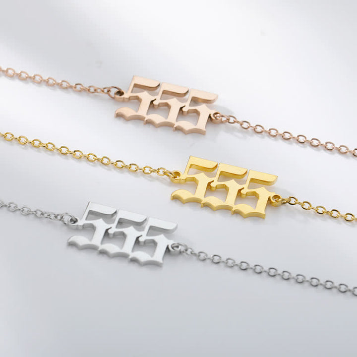 Pulsera de tobillo espiritual con números de ángel
