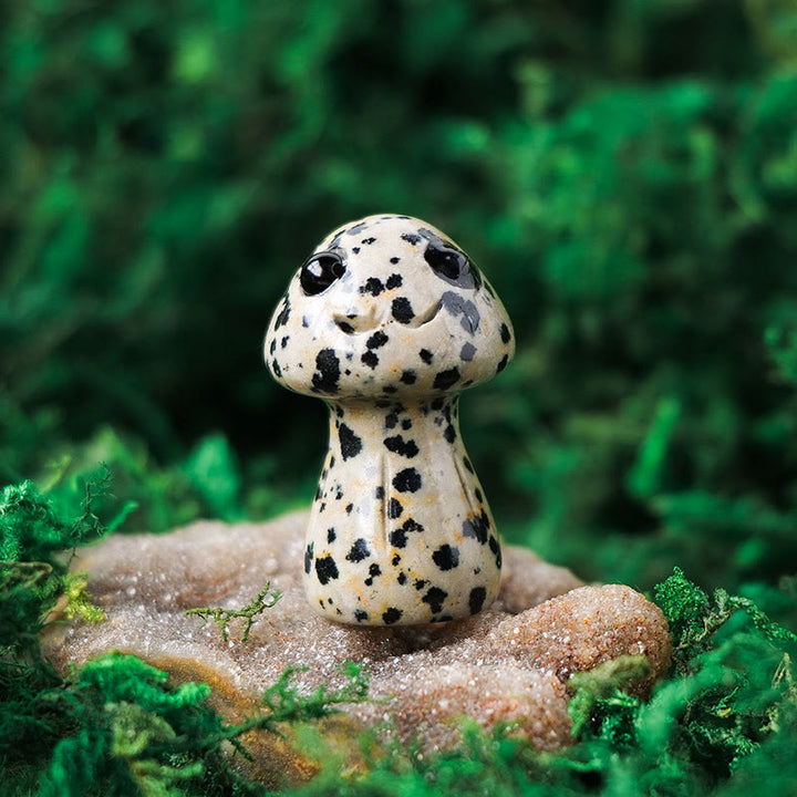 Adornos de piedras preciosas para mascotas con forma de hongo de cristal natural de Olivenorma