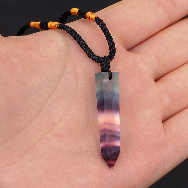 Collar de fluorita para aliviar la ansiedad de Olivenorma 