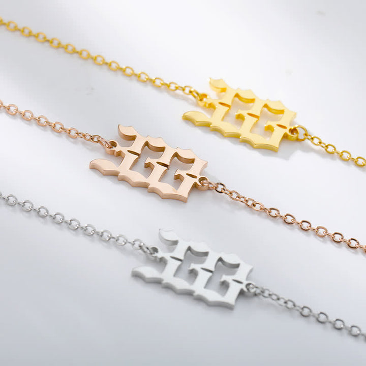 Pulsera de tobillo espiritual con números de ángel