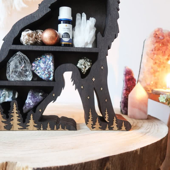 Estantería de cristal con forma de lobo hecha a mano de Olivenorma