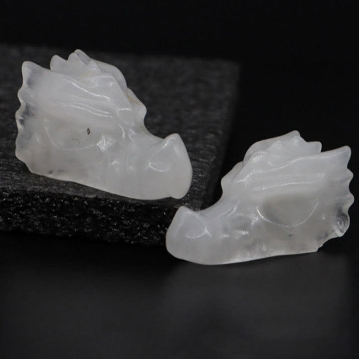 Cráneo con cabeza de dragón de 3,2 pulgadas de Olivenorma, decoración con piedras preciosas