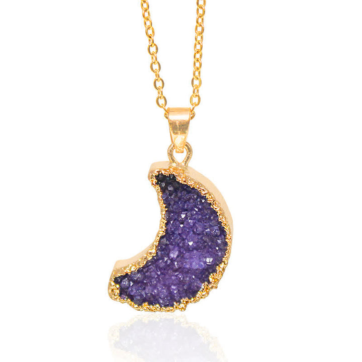 Collar de media luna de cristal natural de Olivenorma 