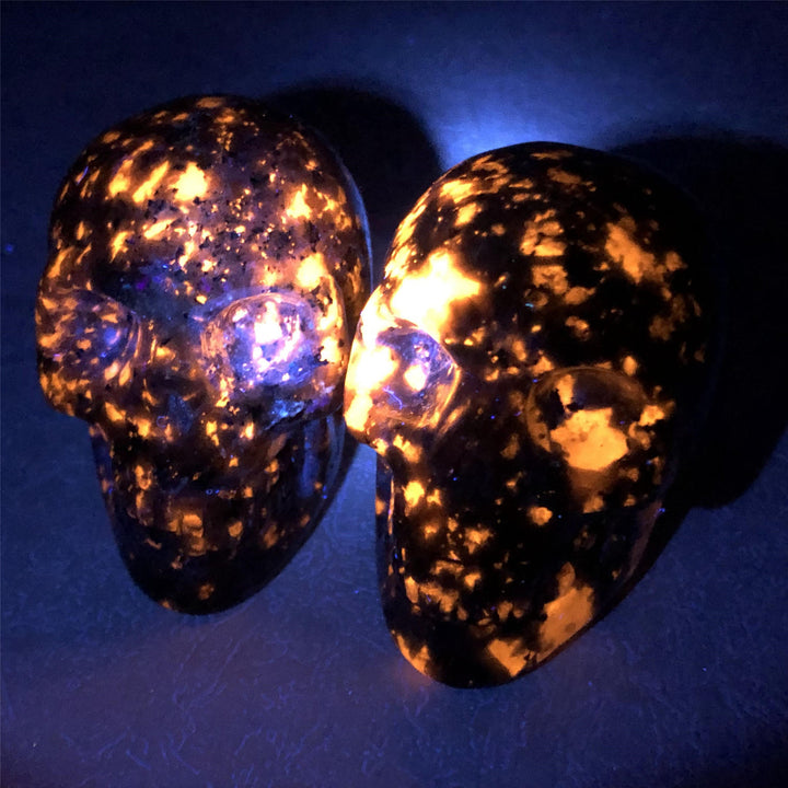 Decoración de calavera de cristal de yooperlita de Olivenorma