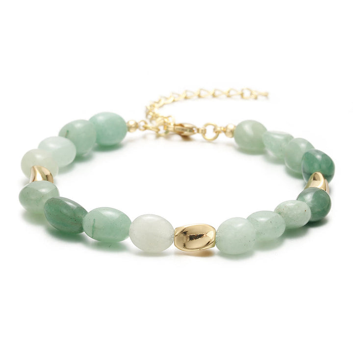 Pulsera de cobre de 18 quilates con piedra natural multicolor irregular de Olivenorma