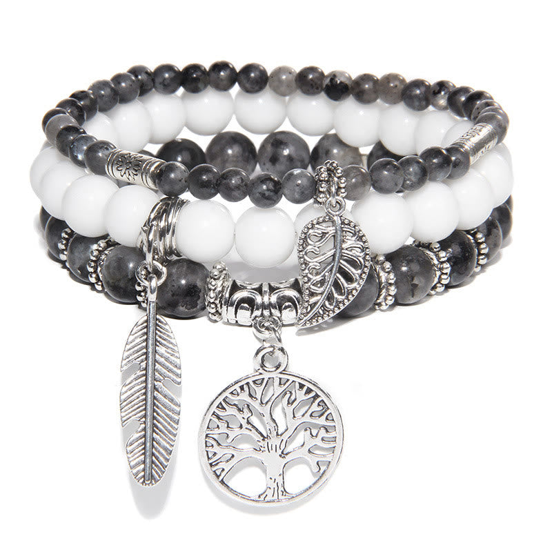 Juego de 3 pulseras con el árbol de la vida "Momentos de sanación de la naturaleza" de Olivenorma 