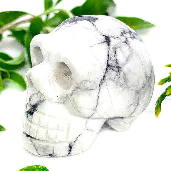 Decoración de Halloween con calavera de cristal natural de Olivenorma