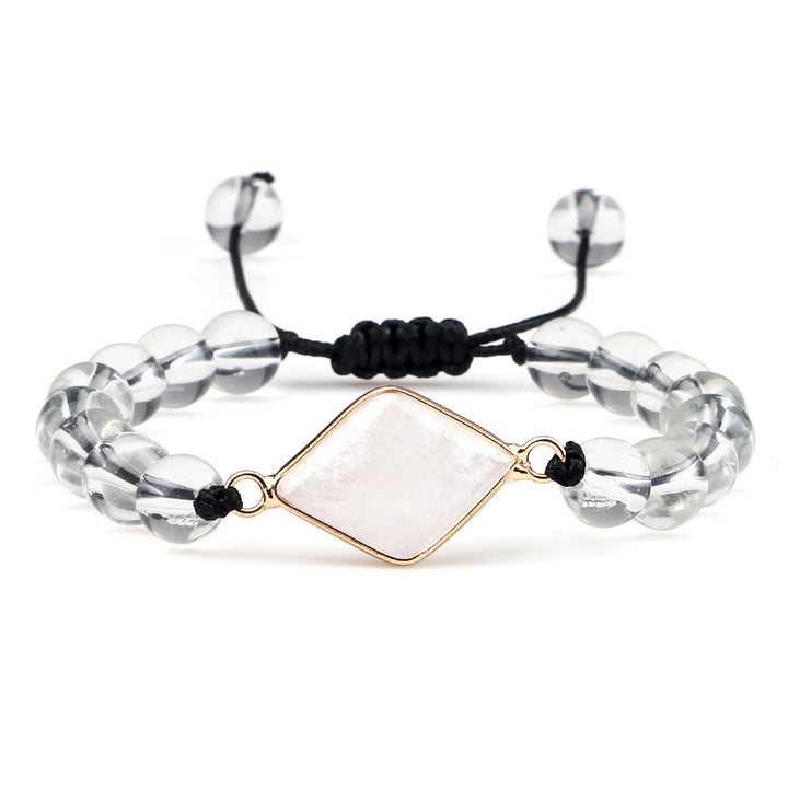 Pulsera de cuentas de opalita con piedra de ojo de gato de Olivenorma