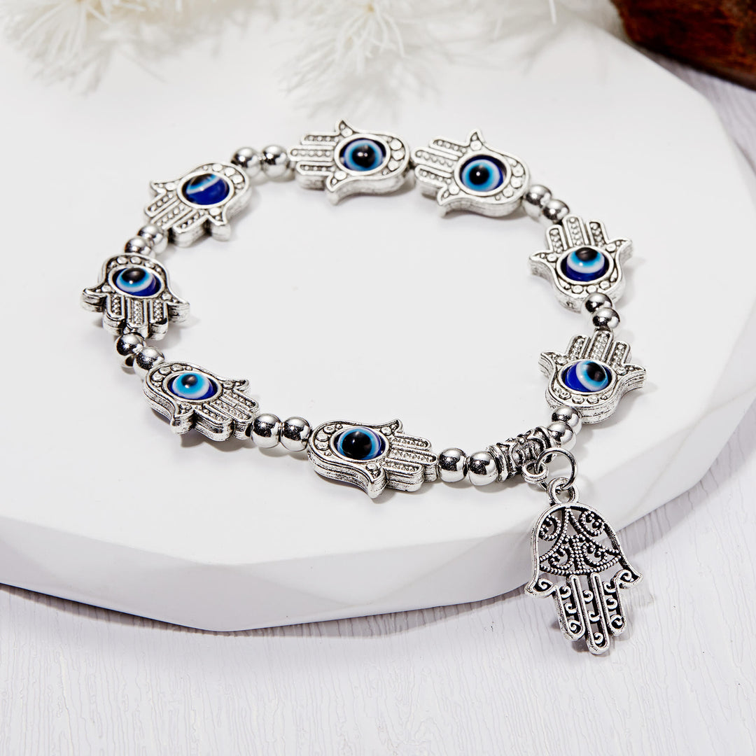 Pulsera de circón epoxi con colgante de ojo turco y ojo malvado de Olivenorma