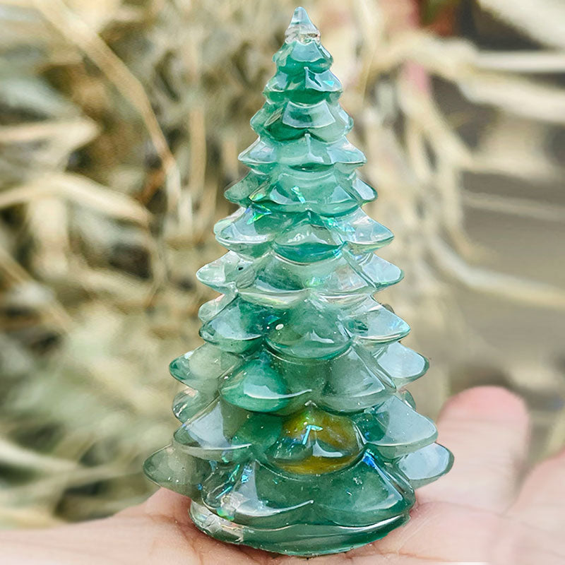 Árbol de Navidad de Olivenorma con decoración de piedra de cristal natural 