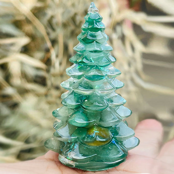 Árbol de Navidad de Olivenorma con decoración de piedra de cristal natural 