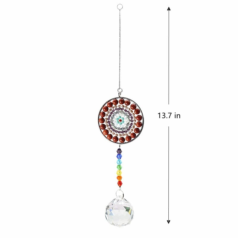 Atrapasol de cristal de Olivenorma, carillón de viento para chakras hecho a mano 
