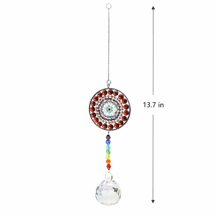 Atrapasol de cristal de Olivenorma, carillón de viento para chakras hecho a mano 