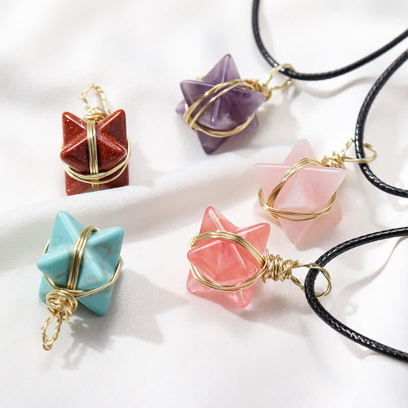 VEHÍCULO DE LUZ DIVINA - Collar Merkaba de Cristal 