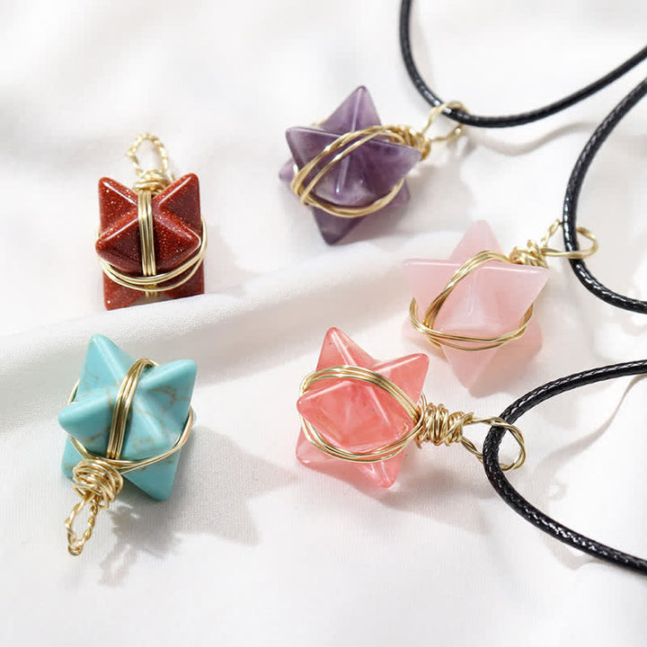 VEHÍCULO DE LUZ DIVINA - Collar Merkaba de Cristal 