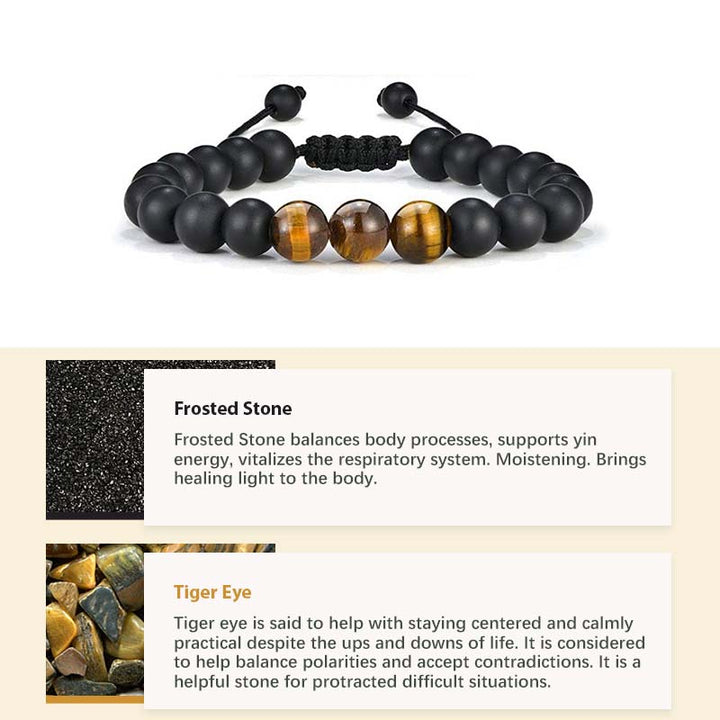 Pulsera curativa con piedra de cristal natural