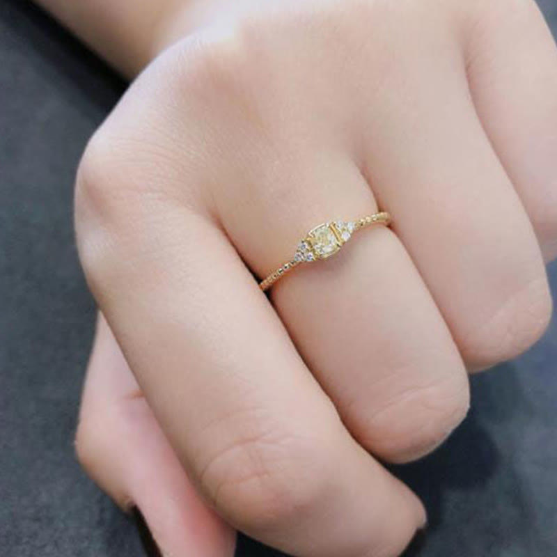 Anillo delicado de citrino natural de Olivenorma