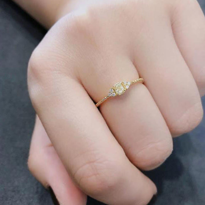 Anillo delicado de citrino natural de Olivenorma