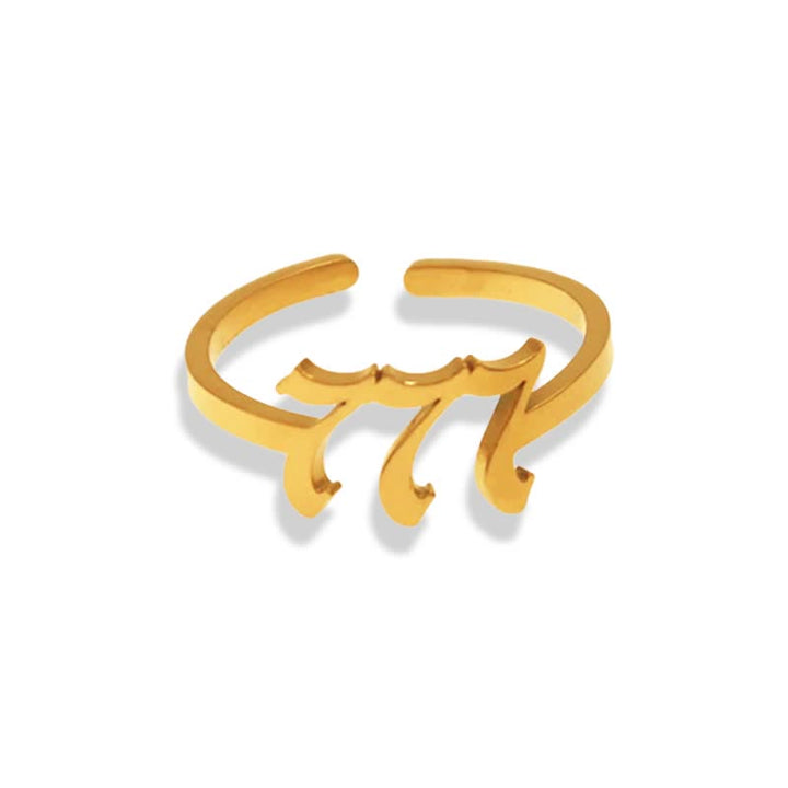 Anillo de la suerte minimalista con número angelical