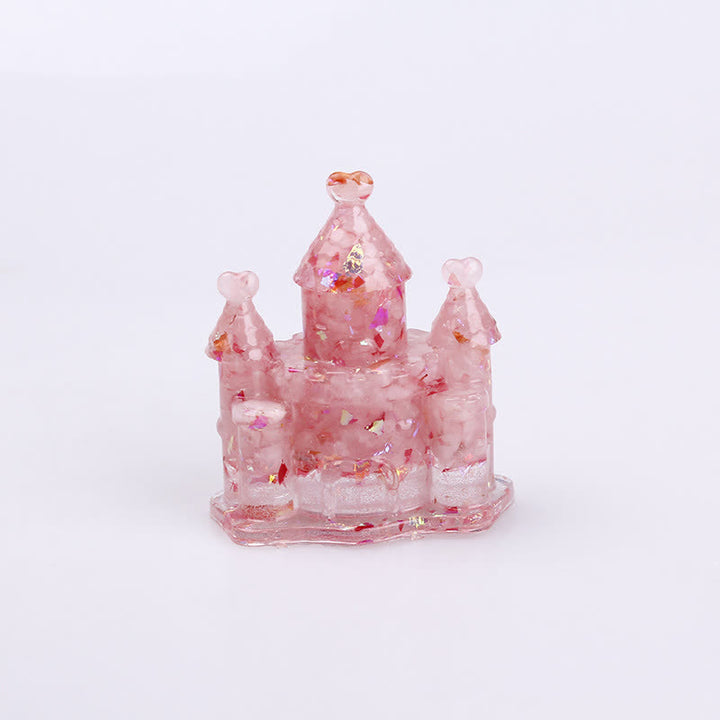 Decoración con piedras preciosas de castillo de epoxi de cristal natural de Olivenorma