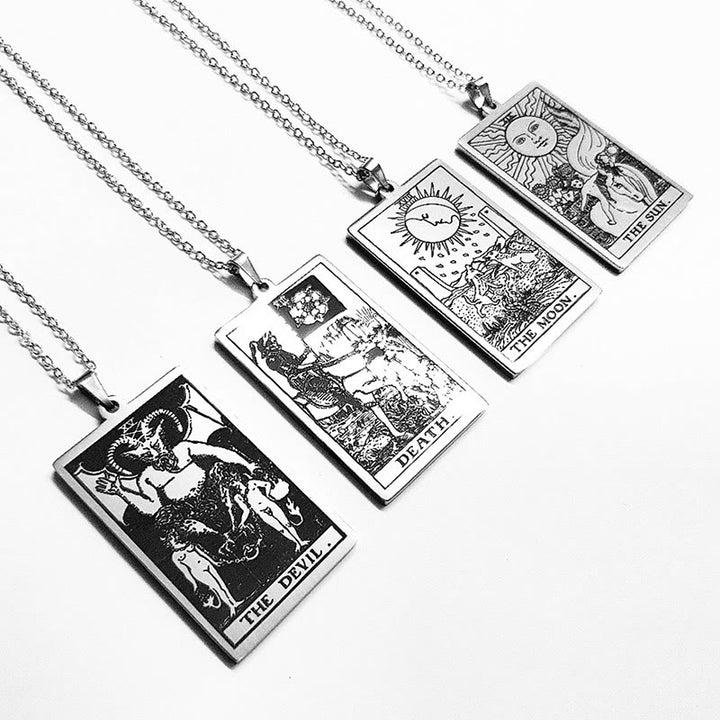 Collares de tarot de acero inoxidable de Olivenorma