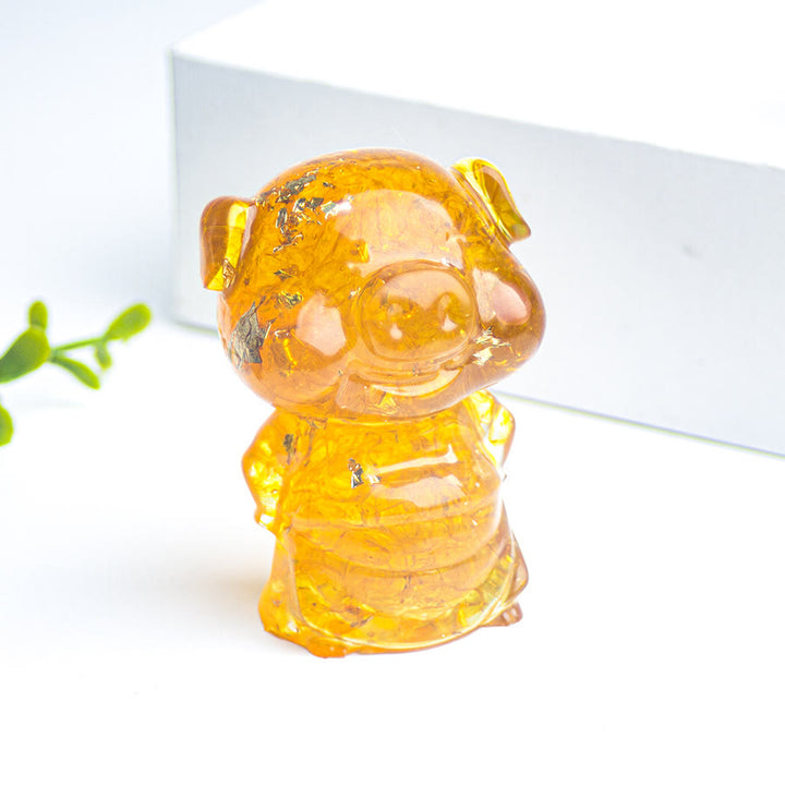 Cerdito de la suerte con piedras preciosas de Olivenorma