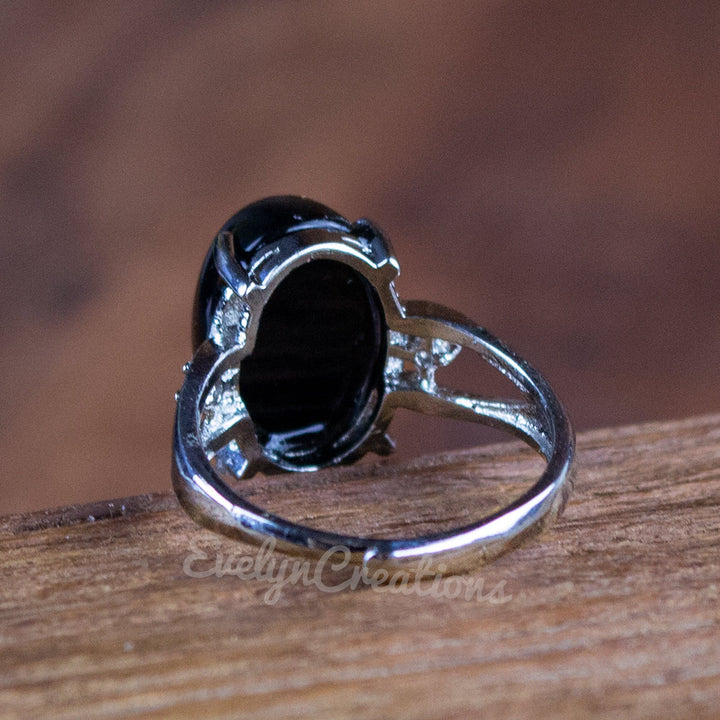 Anillo de obsidiana natural "Protección espiritual" de Olivenorma