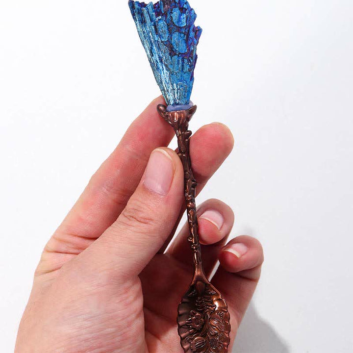 Cuchara decorativa de hierbas con forma de bruja de cristal de Olivenorma