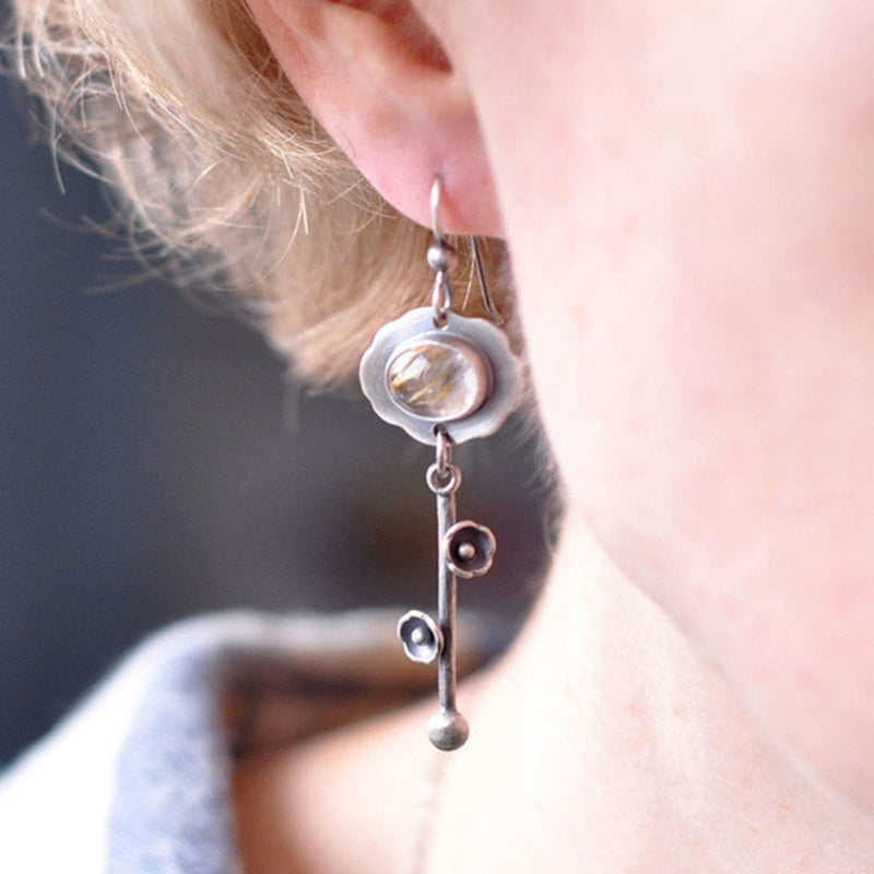 Pendientes retro de purificación de cristal