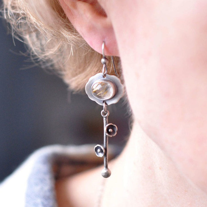 Pendientes retro de purificación de cristal