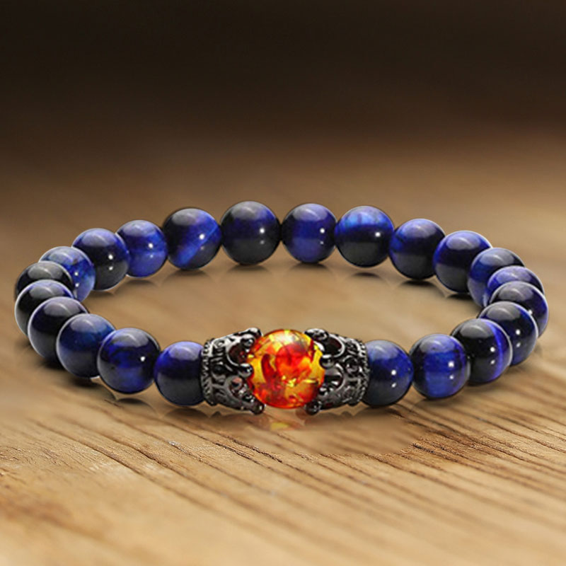 Pulsera de piedra de cristal natural.