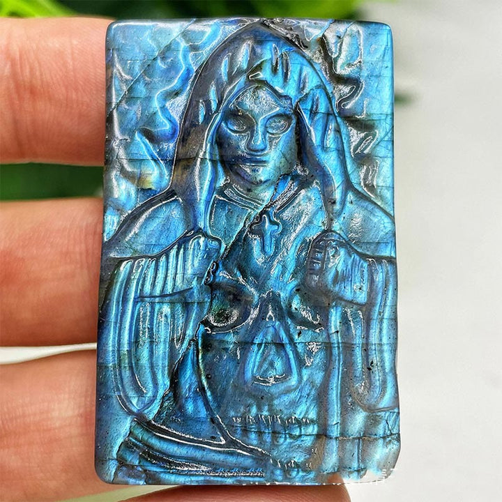 Adornos de piedra lunar con forma de labradorita natural de Olivenorma