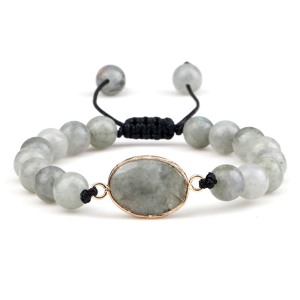 Pulsera de cuentas de opalita con piedra de ojo de gato de Olivenorma