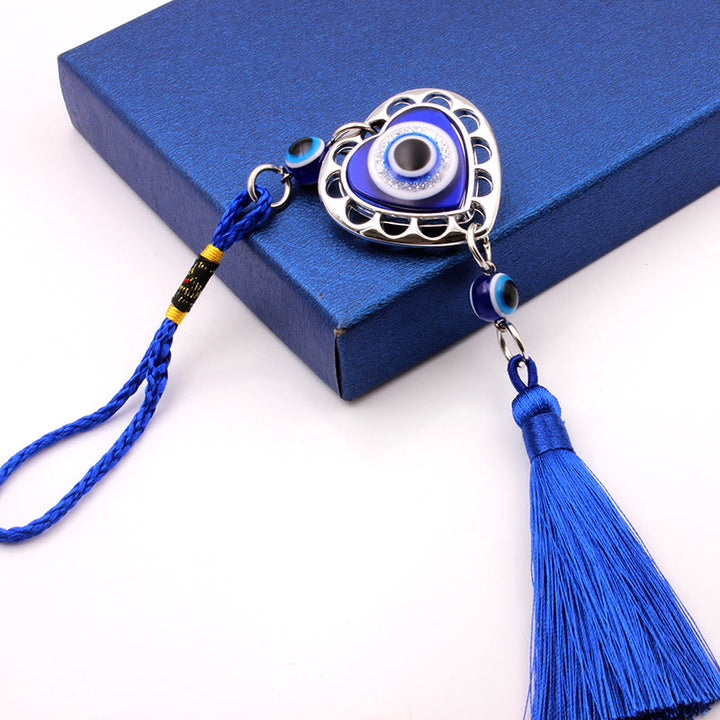 Adorno para coche con borlas de ojo malvado azul de Olivenorma 