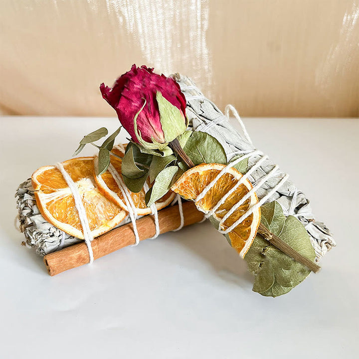 Meditación de limpieza con cristales de canela y naranja de Olivenorma y salvia blanca 
