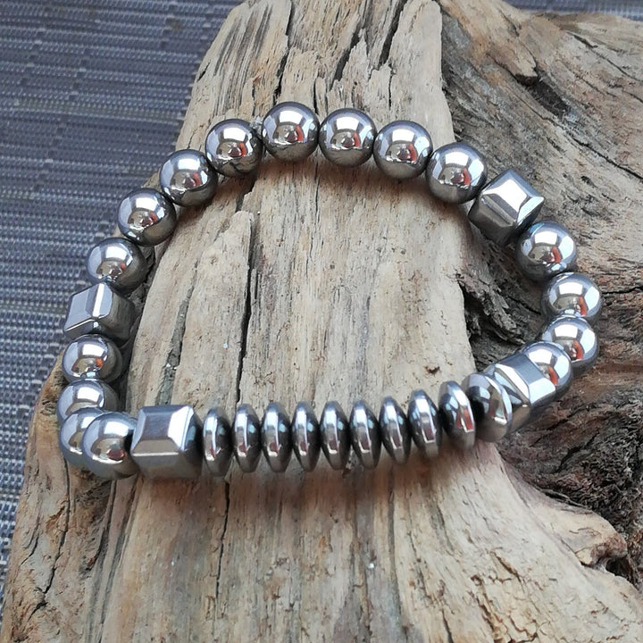 Pulsera con piedras preciosas apilables para hombre de Olivenorma