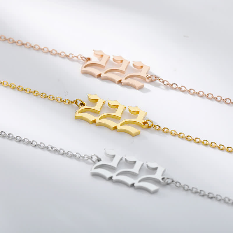 Pulsera de tobillo espiritual con números de ángel