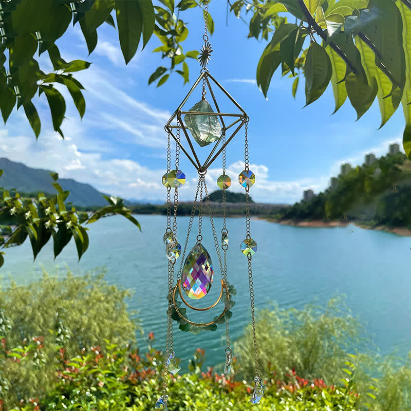 Adorno de piedra preciosa atrapasol de cristal Rainbow Maker de Olivenorma 