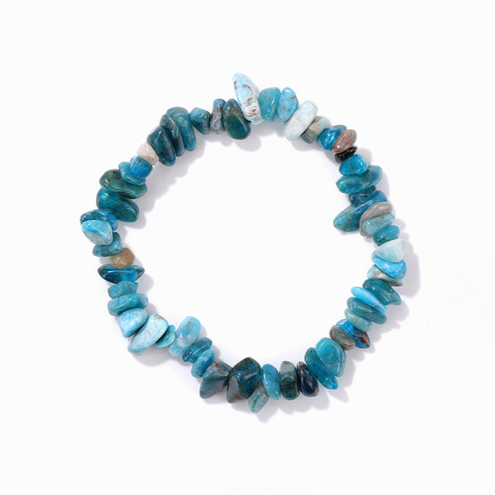 Pulsera de grava irregular natural colorida de Olivenorma 