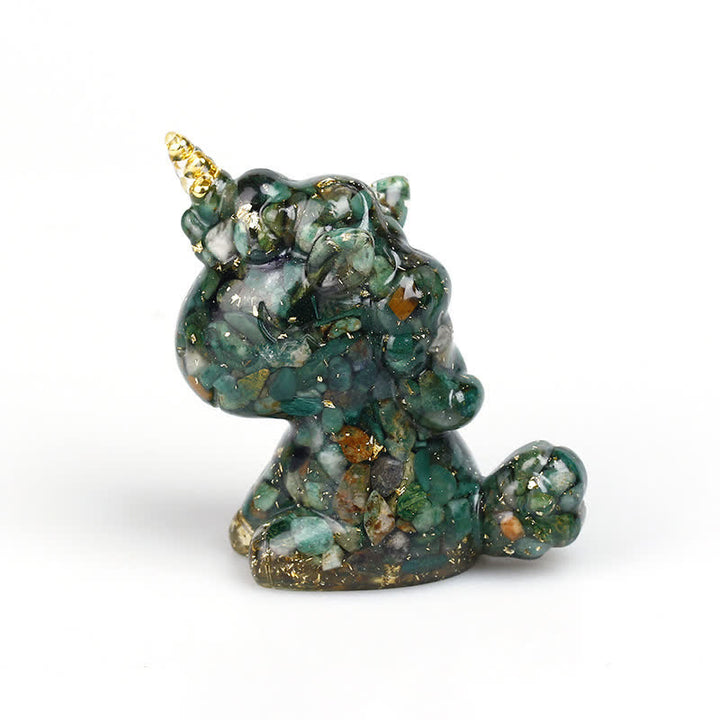 Decoración con piedras preciosas de unicornio de cristal de Olivenorma