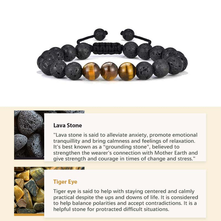 Pulsera curativa con piedra de cristal natural