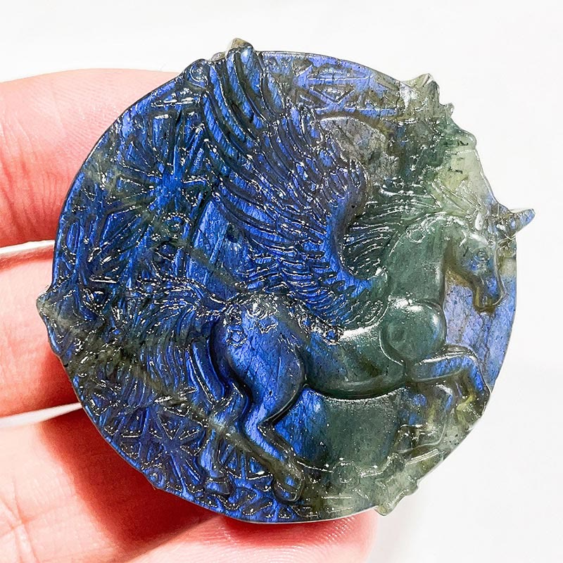 Adornos de piedra lunar con forma de labradorita natural de Olivenorma