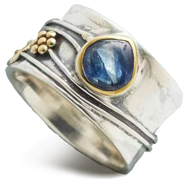 Anillo de la suerte con piedra lunar de Olivenorma