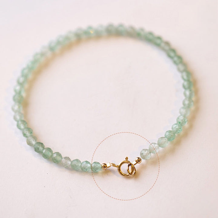 Pulsera de aventurina verde con la suerte de Lady Luck 