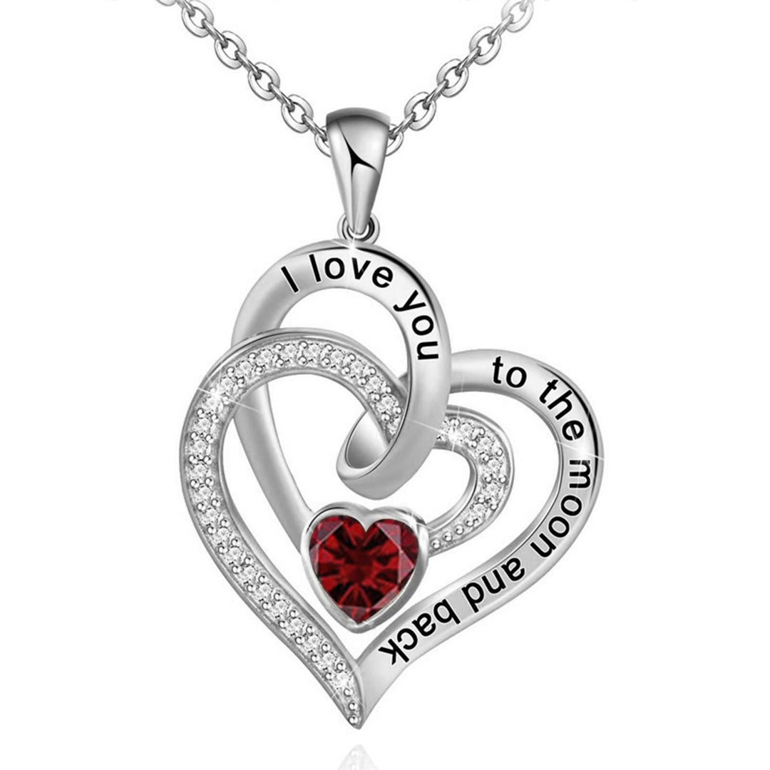 Collar con corazones y piedras natales de Olivenorma