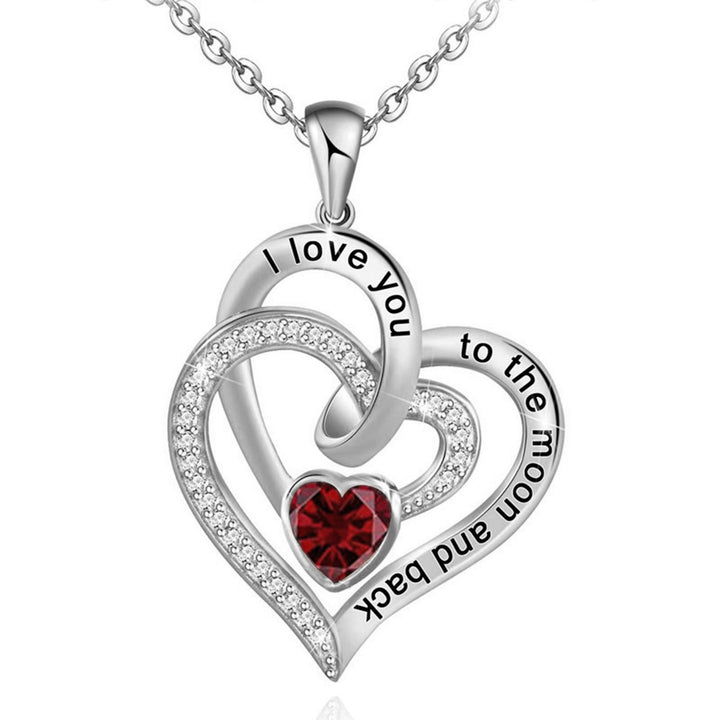 Collar con corazones y piedras natales de Olivenorma